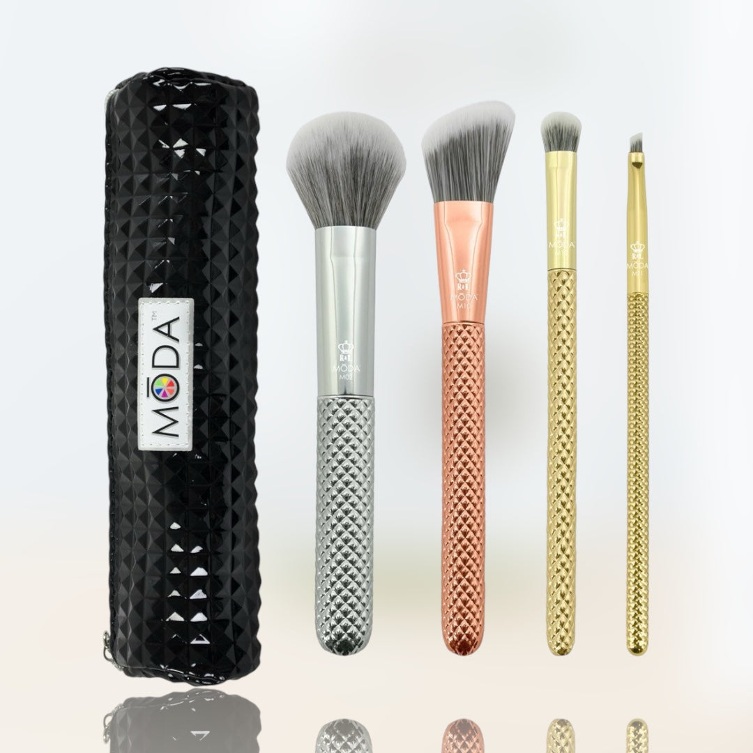 Royal & Langnickel Moda Metallics set of 4 Brushes - Crystal Crescent Shop